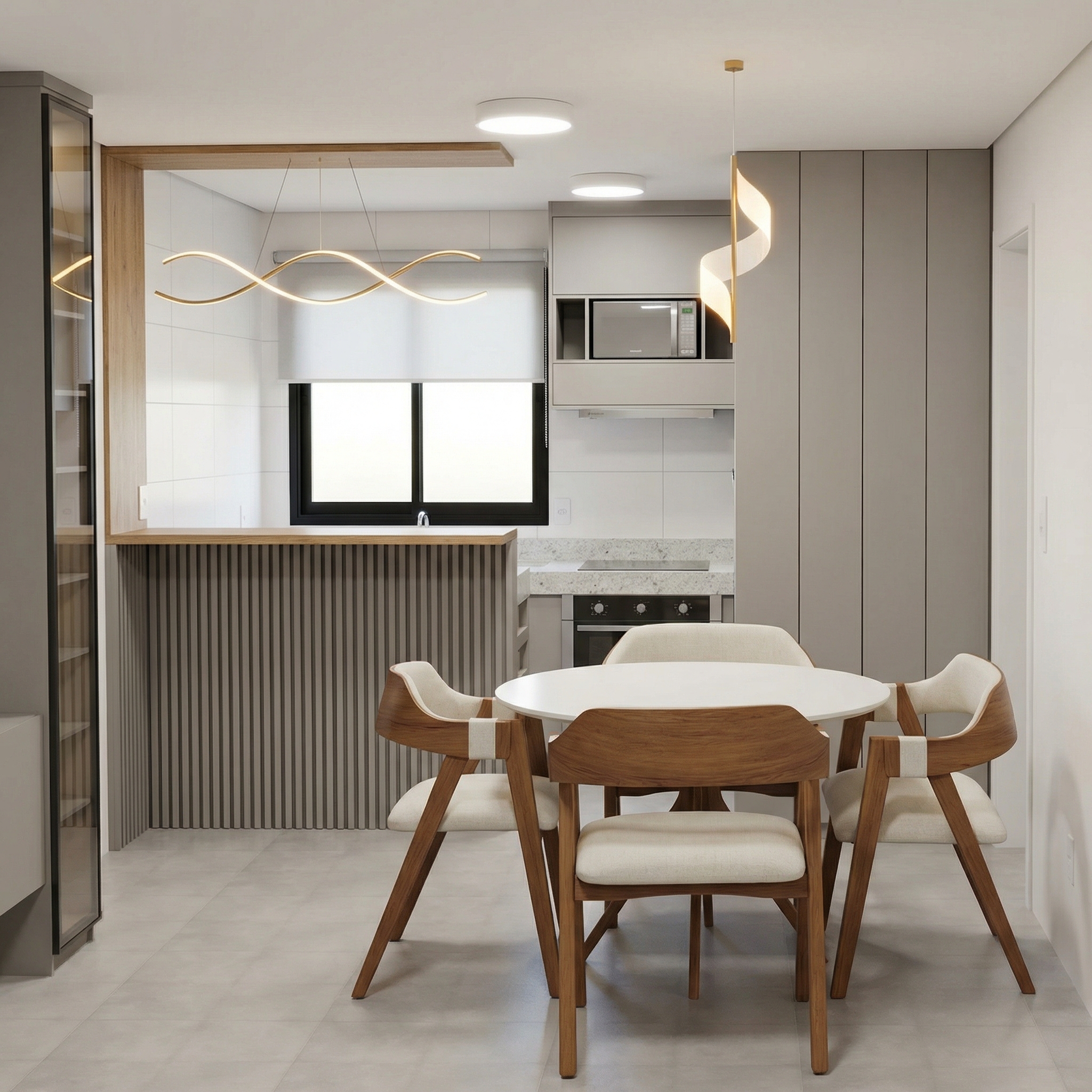 Apartamento W&B copa e jantar
